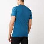 Organic Cotton Semi-Fitted Crew Neck T-Shirt // Teal (XL)