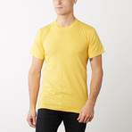Organic Cotton Semi-Fitted Crew Neck T-Shirt // Yellow (L)