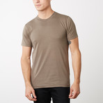 Organic Cotton Semi-Fitted Crew Neck T-Shirt // Warm Grey (XL)
