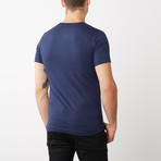 Organic Cotton Semi-Fitted Crew Neck T-Shirt // Navy (XL)