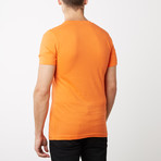 Organic Cotton Semi-Fitted V-Neck T-Shirt // Orange (M)