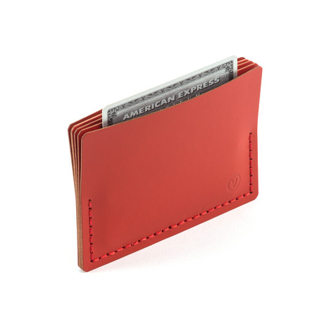 S2 Wallet // Red + Red Stitching
