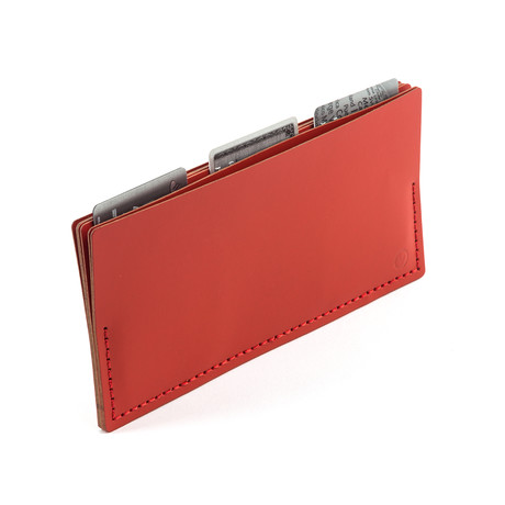 S3 Wallet // Red + Red Stitching
