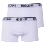 Moschino // Boxers // Pack of 2 // White + White (S)