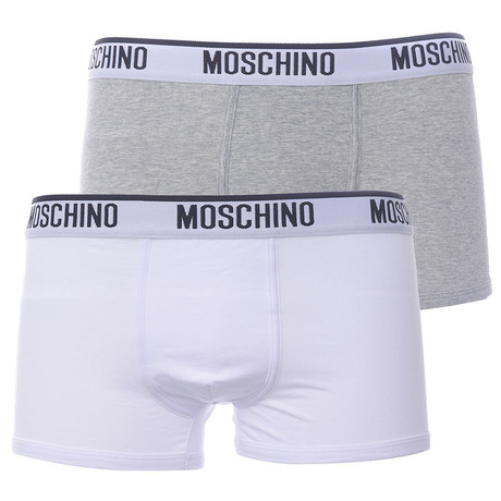 Moschino // Boxers // Pack of 2 // Gray + White (S)