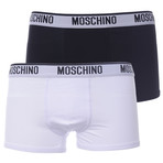 Moschino // Boxers // Pack of 2 // Black + White (XL)