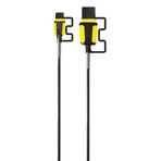 8 Pin Braided Cable + Rubberized Tips (Black)