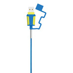 8 Pin Braided Cable + Rubberized Tips (Black)