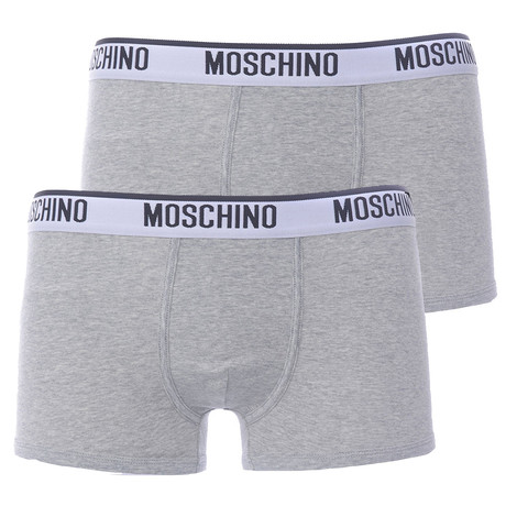 Moschino // Boxers // Pack of 2 // Gray + Gray (S)