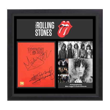 Signed + Framed Lyric Collage // Rolling Stones