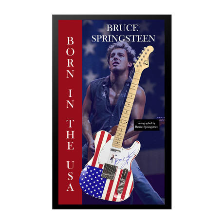 Framed Autographed Guitar // Bruce Springsteen // Born In The USA