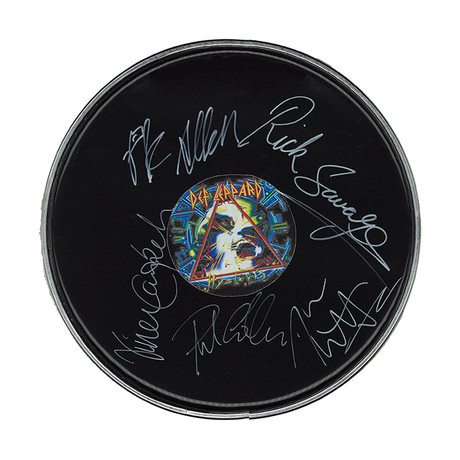 Autographed Drumhead // Def Leppard