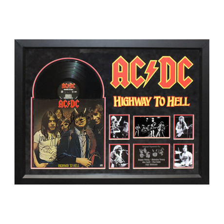 Framed autographed Collage // AC/DC Highway to Hell