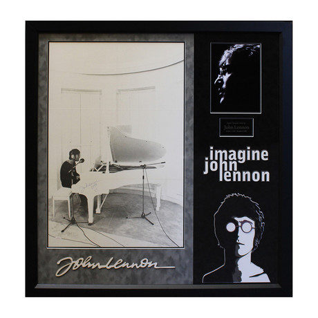 Framed Autographed Collage // John Lennon