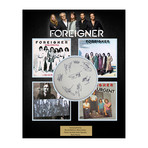 Framed Autographed Drumhead Collage // Foreigner