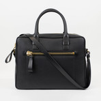 Tom Ford // Pebbled Leather Shoulder Briefcase Bag // Large // Black