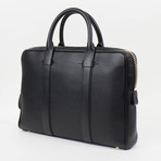 Tom Ford // Buckley Trapeze Pebbled Leather Briefcase Bag // Small // Black