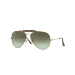 Outdoorsman II Sunglasses // Bronze Copper + Green Gradient