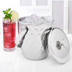 Avante // Embossed Stainless Steel Double Walled Ice Bucket // 3.5 Qt.