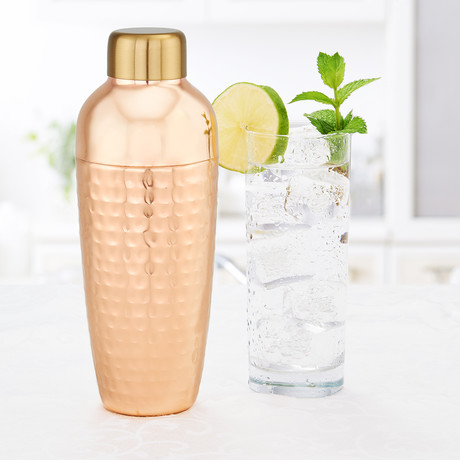 Aura // Hammered Copper Cocktail Shaker, 30 Oz.