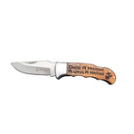 Laser Engraved Folding Pocket Knife