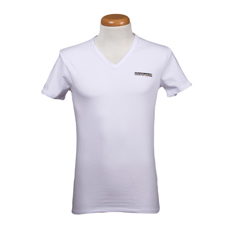 Roberto Cavalli // V-Neck Shirt // White (XS)