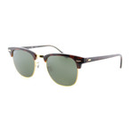 Clubmaster Sunglasses // Tortoise + Gold + G-15 Green // Polarized