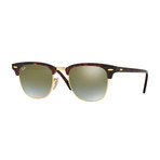 Clubmaster Sunglasses // Tortoise + Gold + Gradient Mirror