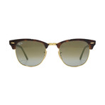 Clubmaster Sunglasses // Tortoise + Gold + Gradient Mirror