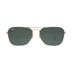 Double Bridge Sunglasses // Gold + G-15 Green