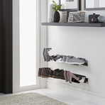 Horizontal Shoe Rack // Silver