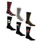 Ozone Mens Secrets Socks // 6 Pack