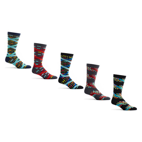 Ozone Mens Helix Socks // 5 Pack