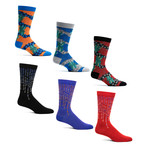 Ozone Mens Digital Chain Socks // 6 Pack