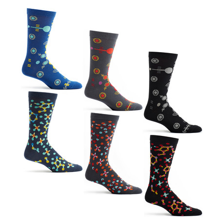 Ozone Mens Science Socks // 6 Pack