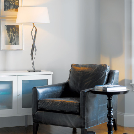 Facet Table Lamp (Terra Suede Shade)