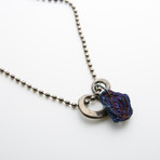 Blue Agate Crystal Luck Charm + Chain