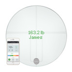 QardioBase2 Smart Bathroom Scale and Body Analyzer (iOs and Android) (Arctic White)