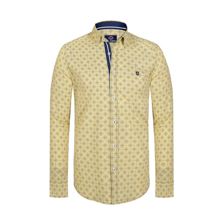 Izzy Button Down Shirt // Yellow (3XL)