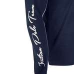 Three Long Sleeve Polo Shirt // Navy (XS)