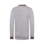 Boat Race Long Sleeve Polo Shirt // Grey Melange (L)
