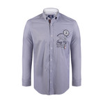 Peters Button Down Shirt // Gray Stripe (L)