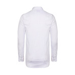 Cannon Button Down Shirt // White + Navy (XL)