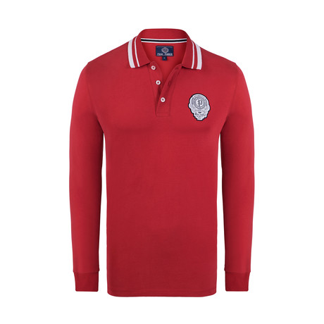 Fairview Long Sleeve Polo Shirt // Red (XS)
