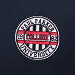 University Long Sleeve Polo Shirt // Navy (XS)