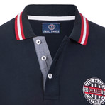 University Long Sleeve Polo Shirt // Navy (M)