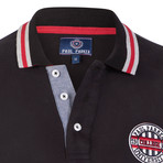 University Long Sleeve Polo Shirt // Black (3XL)