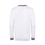 Boat Race Long Sleeve Polo Shirt // White (L)