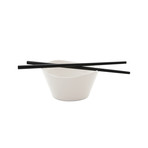 Eclipse Porcelain Rice Bowl + Chop Sticks