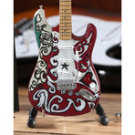 Jimi Hendrix Saville Fender™ Strat™ Handcrafted Mini Guitar Replica